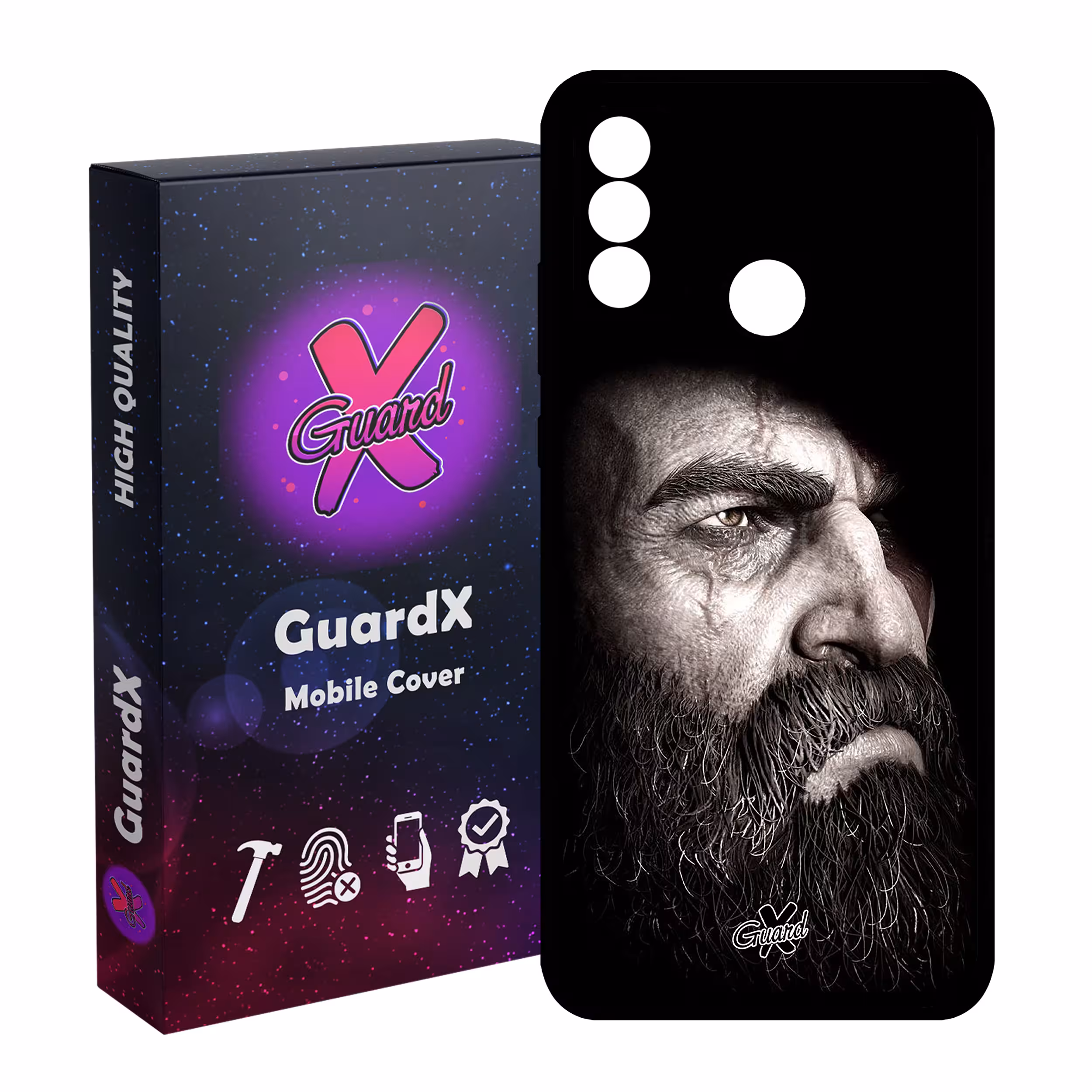 کاور گارد ایکس طرح God of War مدل Glass10100 مناسب برای گوشی موبایل هوآوی P Smart 2020