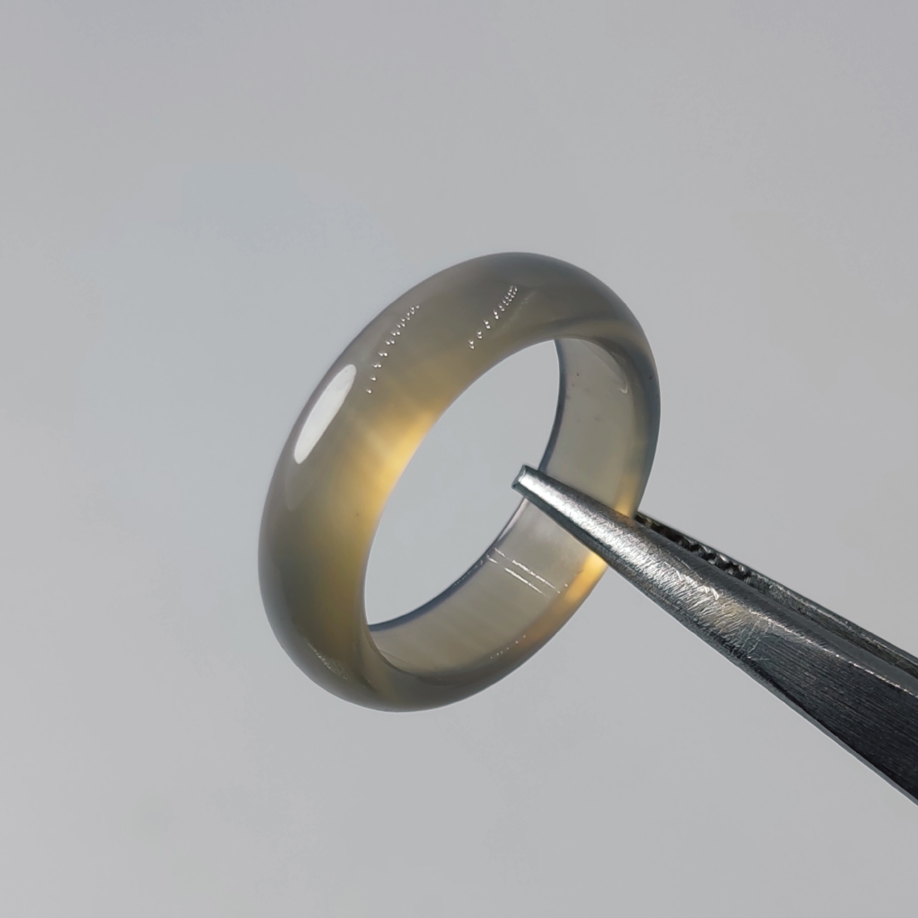 حلقه یا انگشتر سنگ عقیق کبود معدنی و طبیعی   