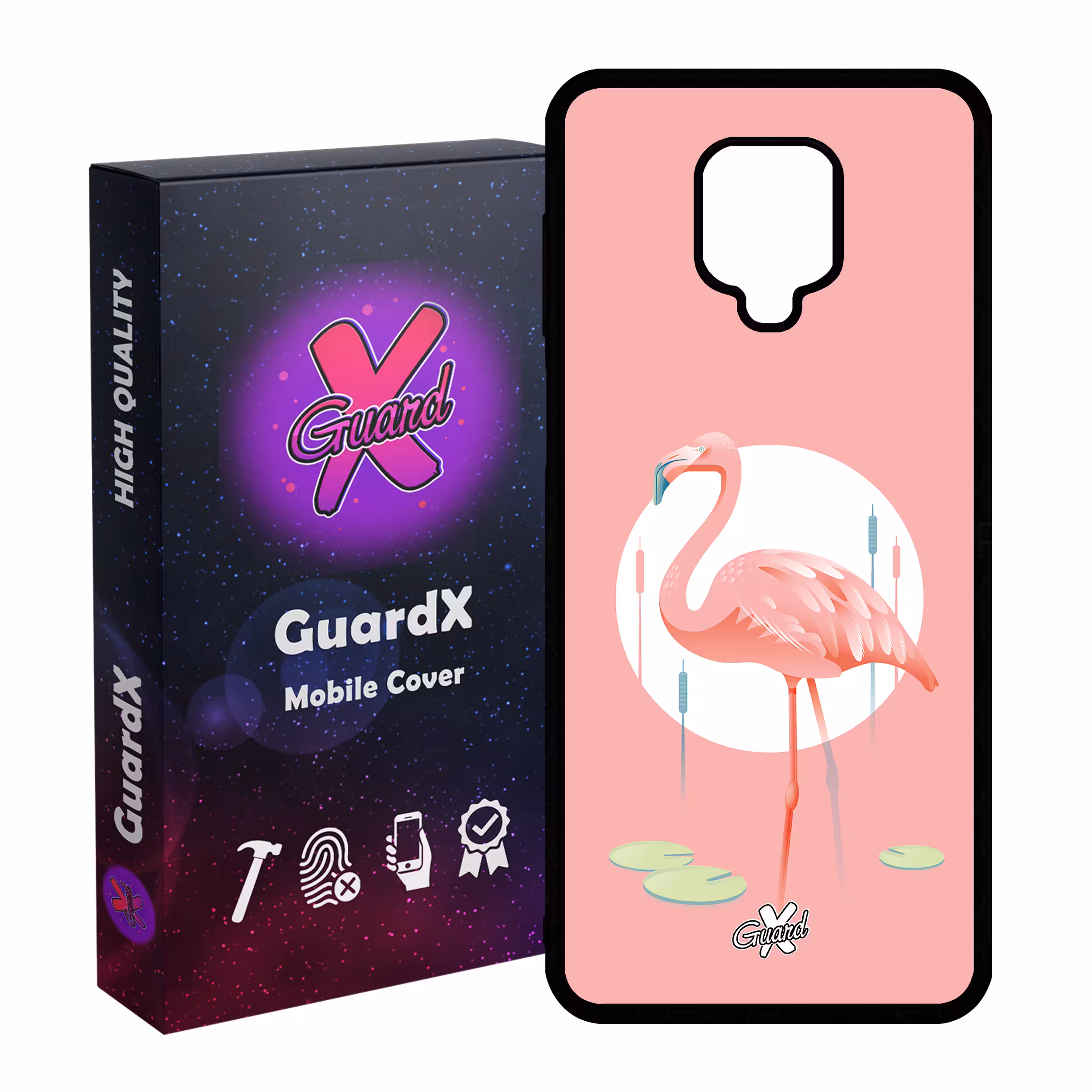 کاور گارد ایکس طرح Flamingo مدل Glass10084 مناسب برای گوشی موبایل شیائومی Redmi Note 9S / Note 9 Pro / Note 9 Pro Max