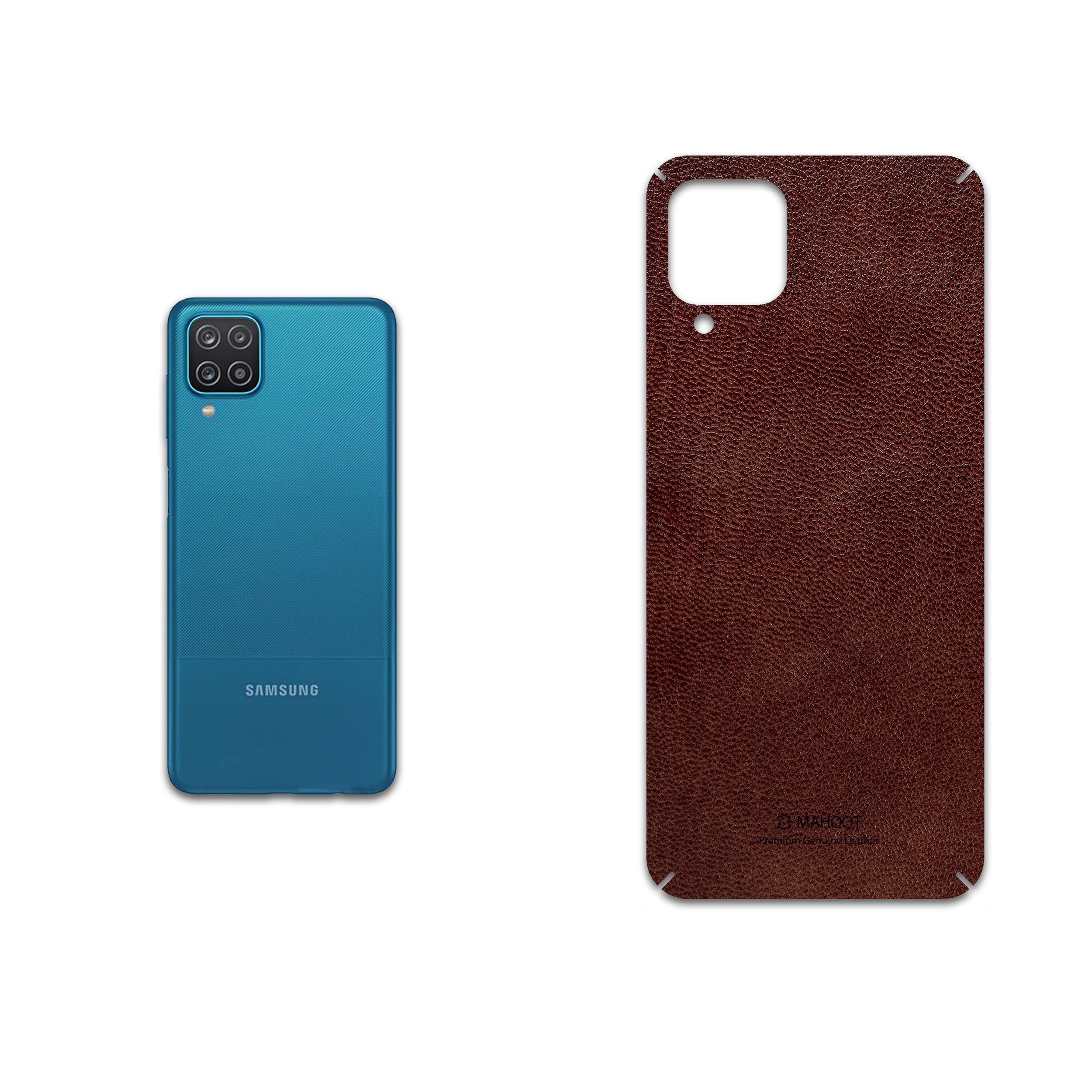 برچسب پوششی ماهوت مدل Natural-Leather مناسب برای گوشی موبایل سامسونگ Galaxy A12