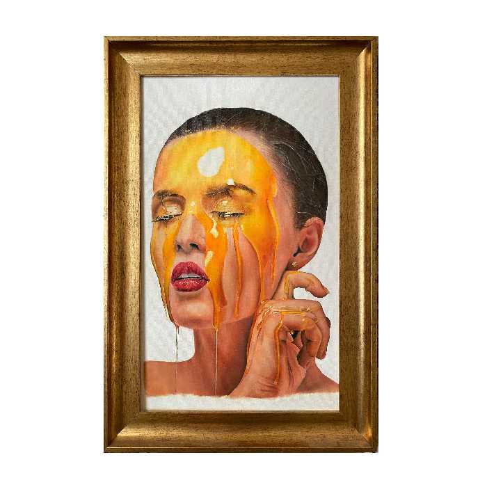 تابلو نقاشی رنگ و روغن طرح چهره کد 200