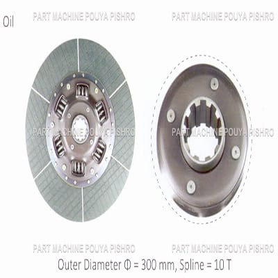 دیسک کلاچ لیفتراک مدل Outer Diameter Ф = 300 mm, Spline = 10 T