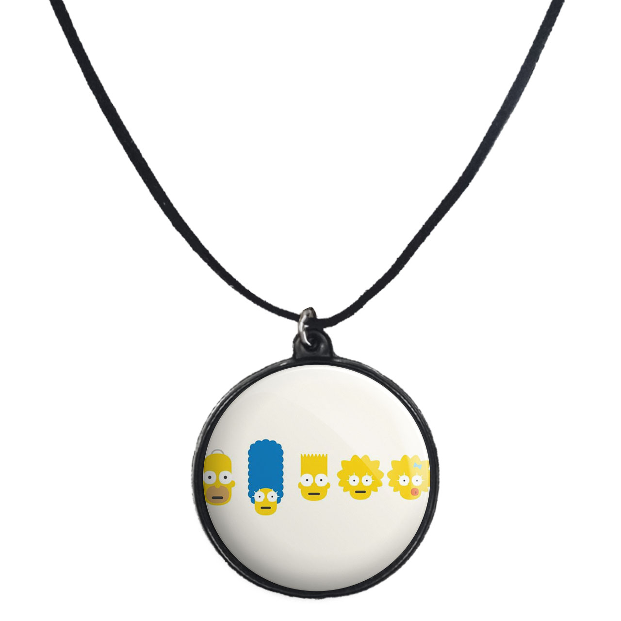 گردنبند پرمانه طرح سیمپسون ها کد pmb.21350 مدل دو طرفه