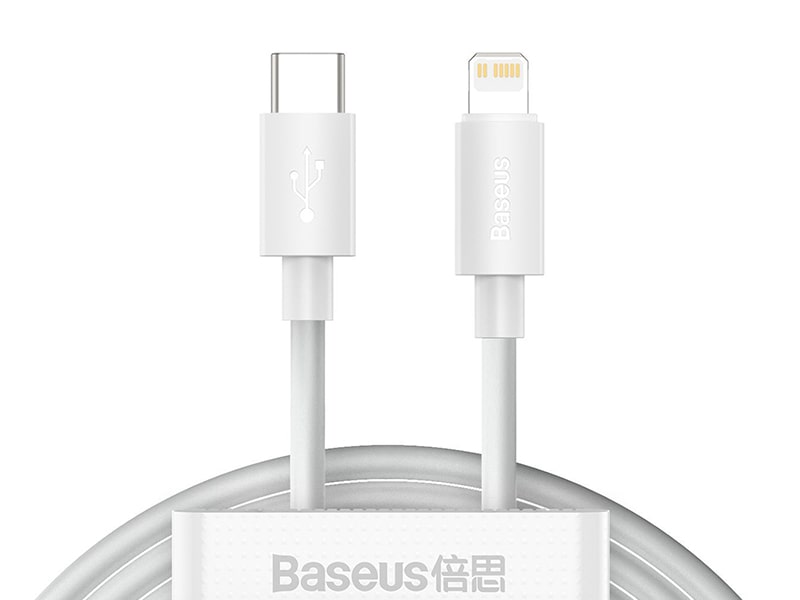 پک دوتایی کابل لایتنینگ به تایپ سی بیسوس Baseus Simple Wisdom Data Cable Kit USB-C to iP PD 20W 15m