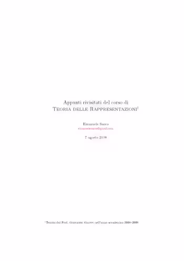 خرید و دانلود نسخه کامل کتاب Appunti rivisitati del corso di Teoria delle Rappresentazioni