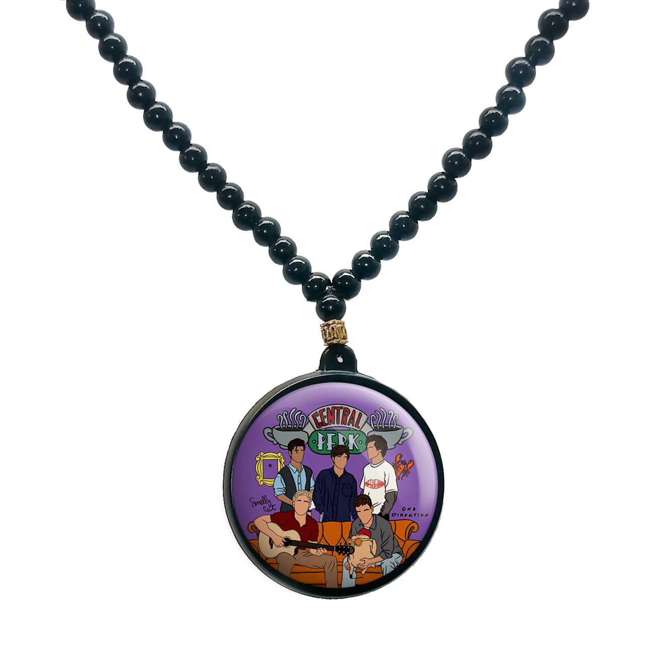 گردنبند پرمانه طرح One Direction کد pmd.13515 مدل دو طرفه