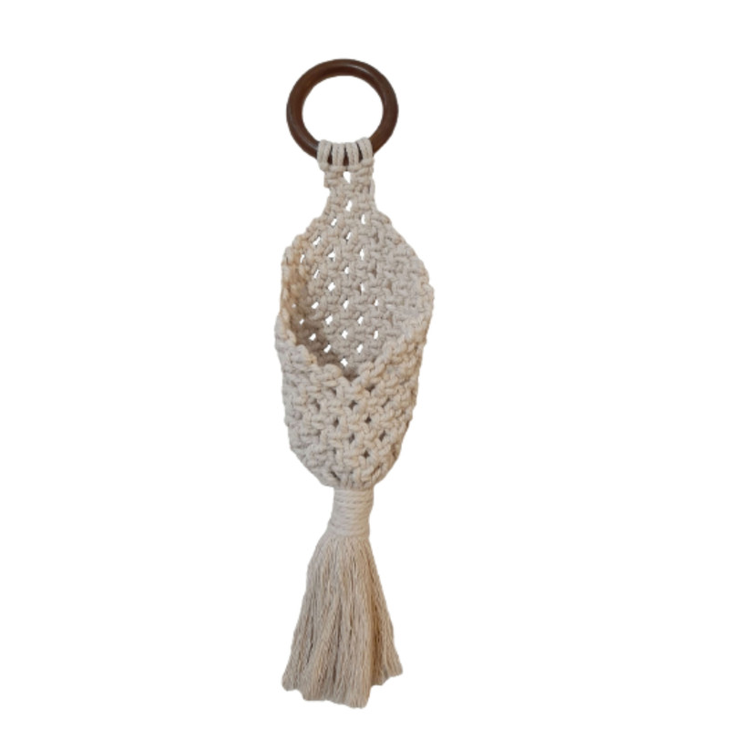 آویز گلدان بافتنی هنریسان مدل طوطی