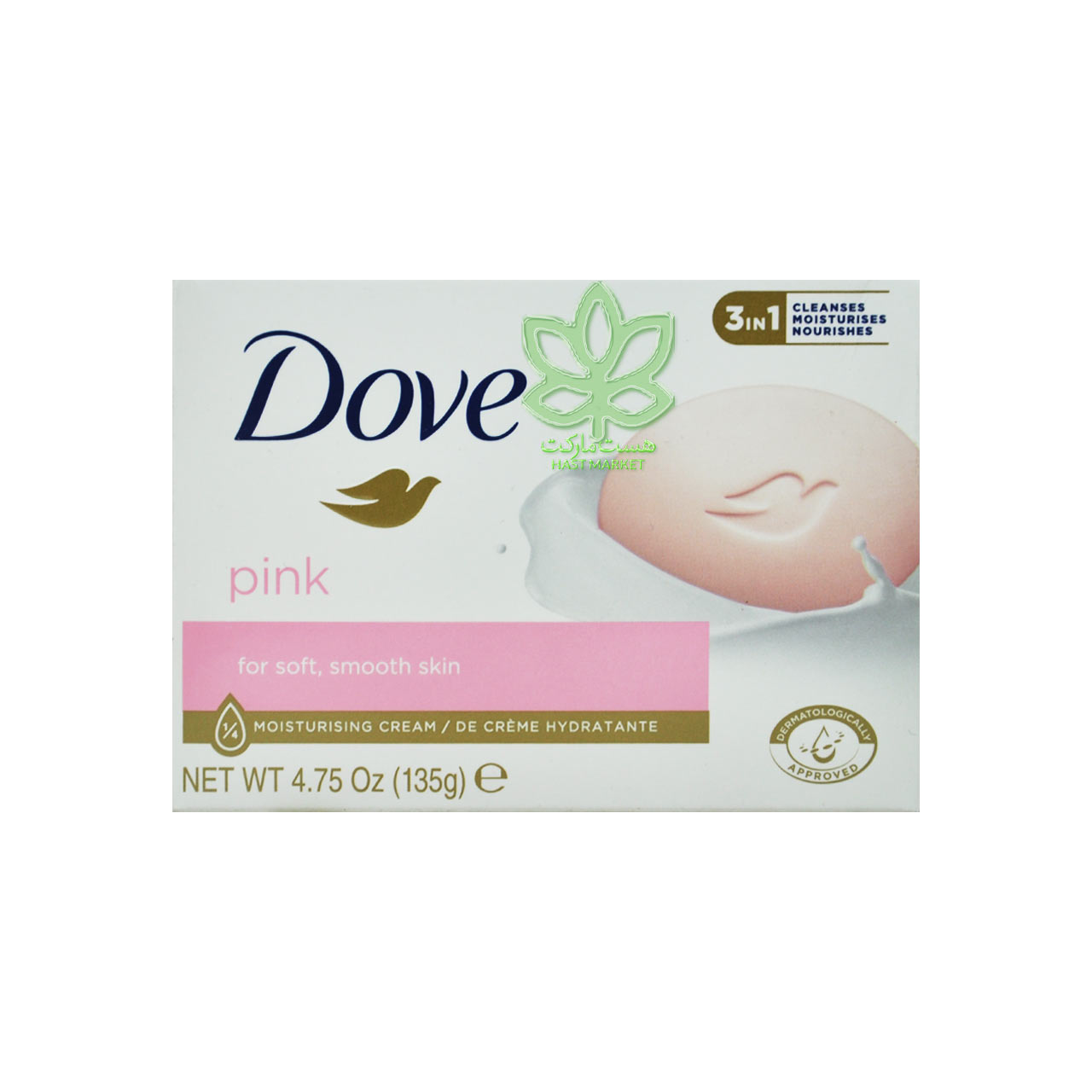 صابون داو پینک مرطوب کننده 135 گرم - dove