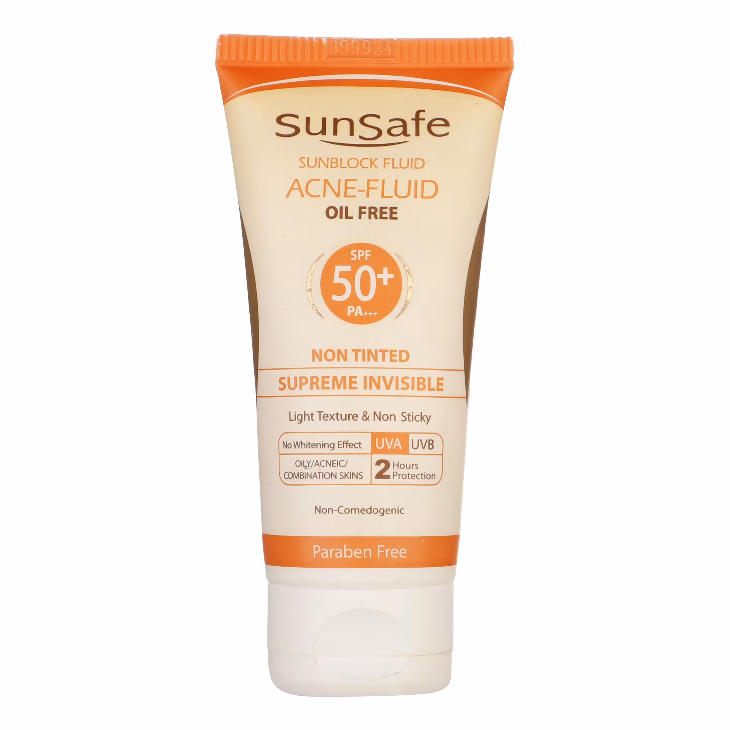 کرم ضد آفتاب بی رنگ سان سیف spf50 مدل ACNE-FLUID مناسب پوست مختلط حجم 50 میلی لیتر