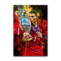 تابلو شاسی گوفی مدل کریستیانو رونالدو و جام قهرمانی فوتبال طرح CR7 Cristiano Ronaldo کد CUPKIS23 | دنیای قاب