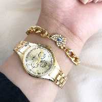 ست ساعت و دستبند زنانه ساعت دخترانه ست ساعت زنانه 