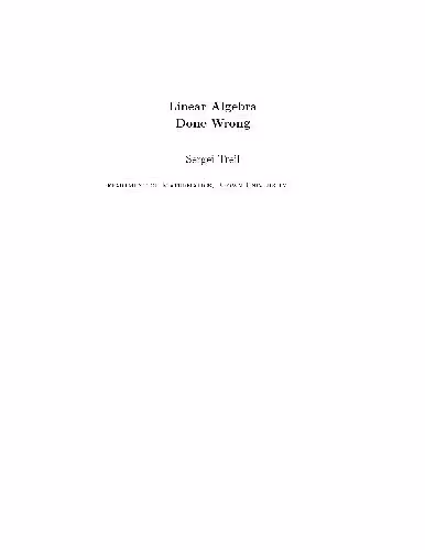 خرید و دانلود نسخه کامل کتاب Linear Algebra Done Wrong