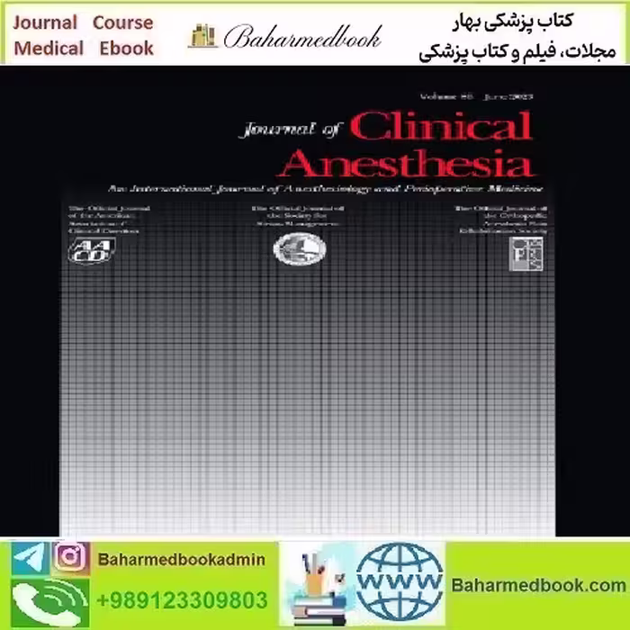 Journal of Clinical Anesthesia Volume 68 to 75 2021 TR