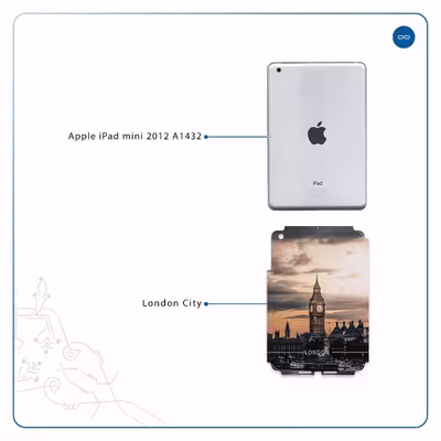 برچسب پوششی ماهوت مدل London City مناسب برای تبلت اپل iPad mini 2012 A1432