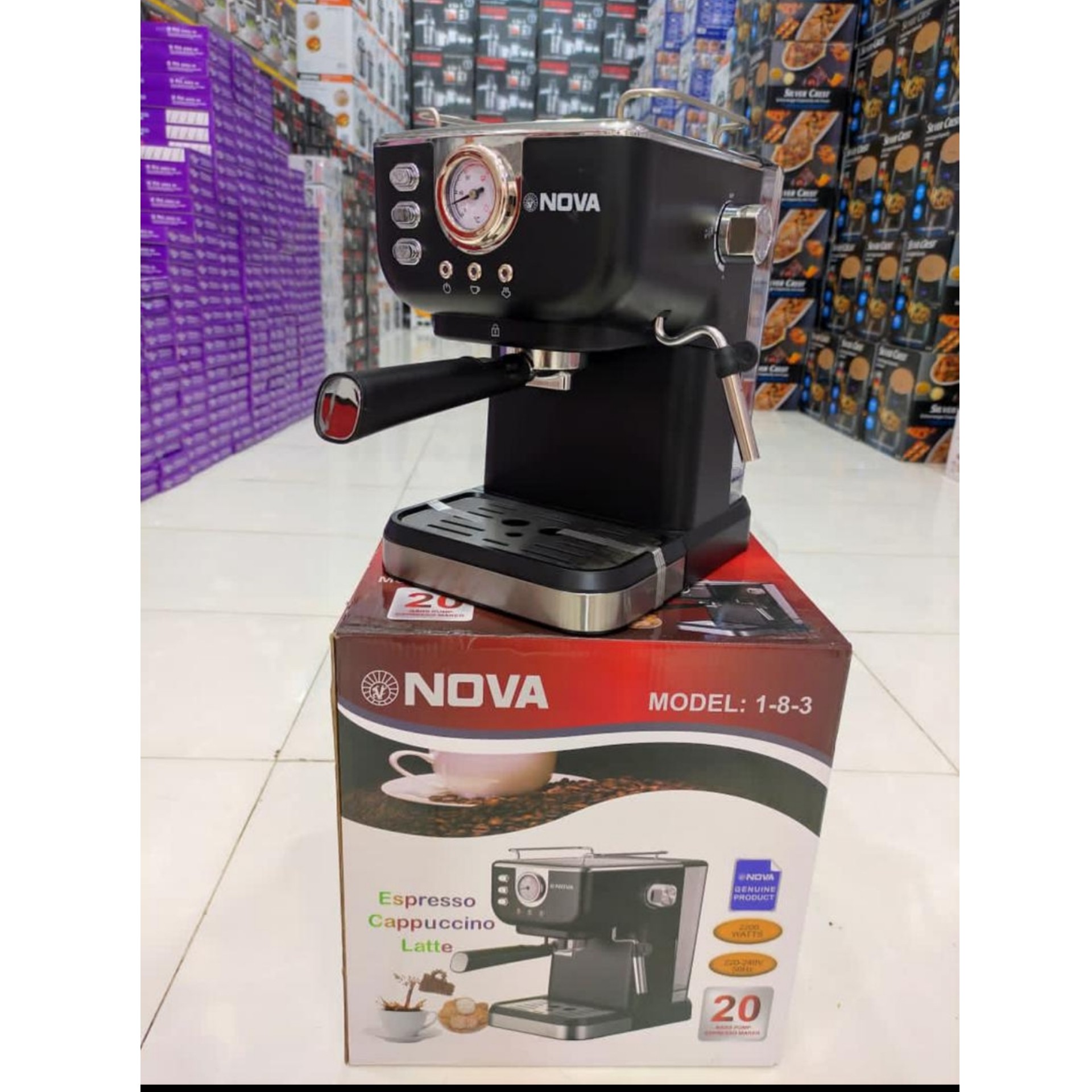 اسپرسو ساز نوا 20 بار عقربه دار مدل 183 ارسال رایگان 
