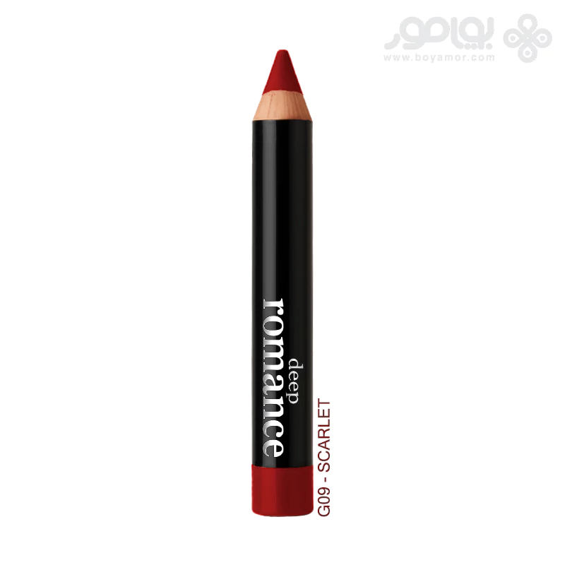 رژ لب مدادی دیپ رومنس شماره G09 رنگ SCARLET