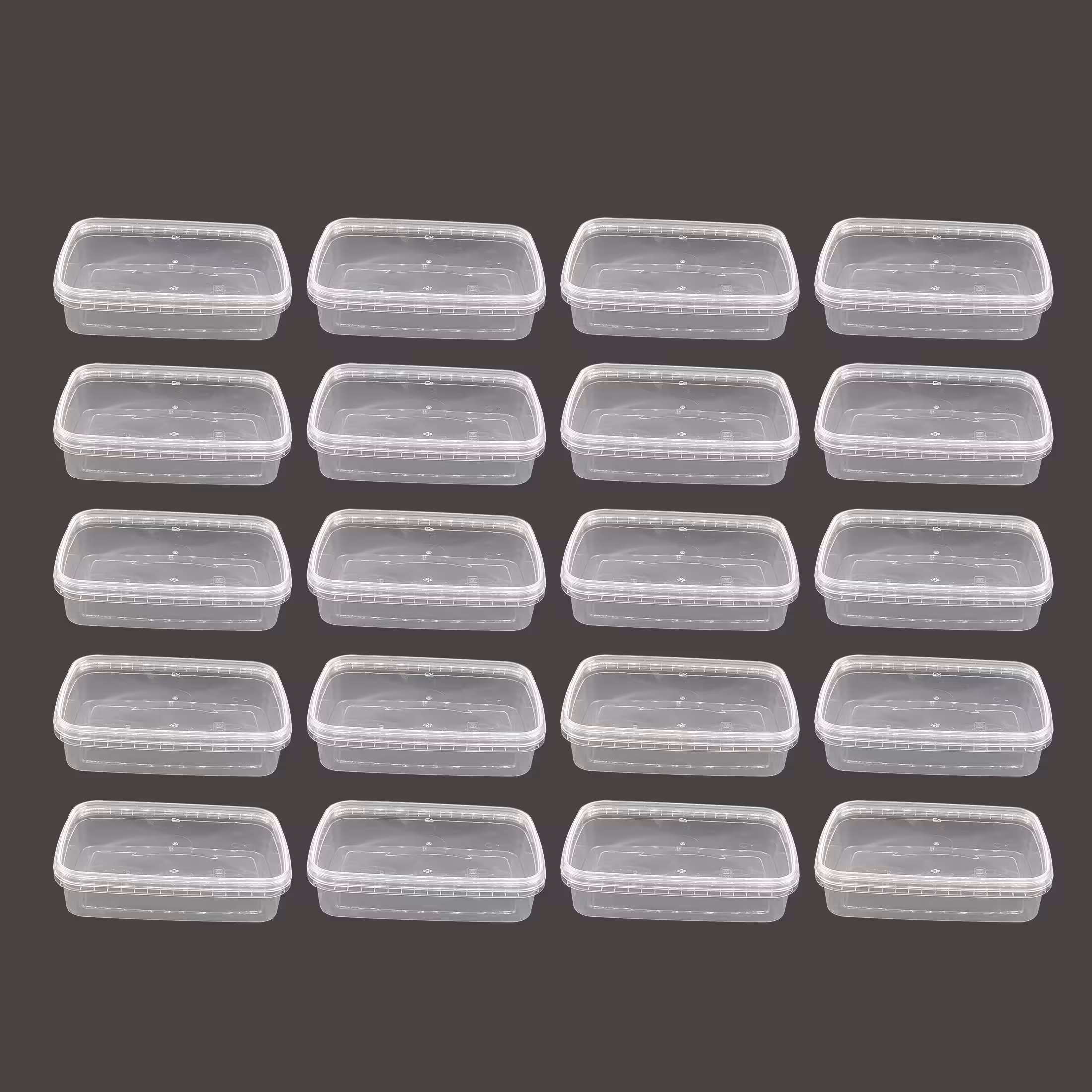 ظرف نگهدارنده پولاد مدل فریزری و مایکروویوی کد P740 بسته 20 عددی