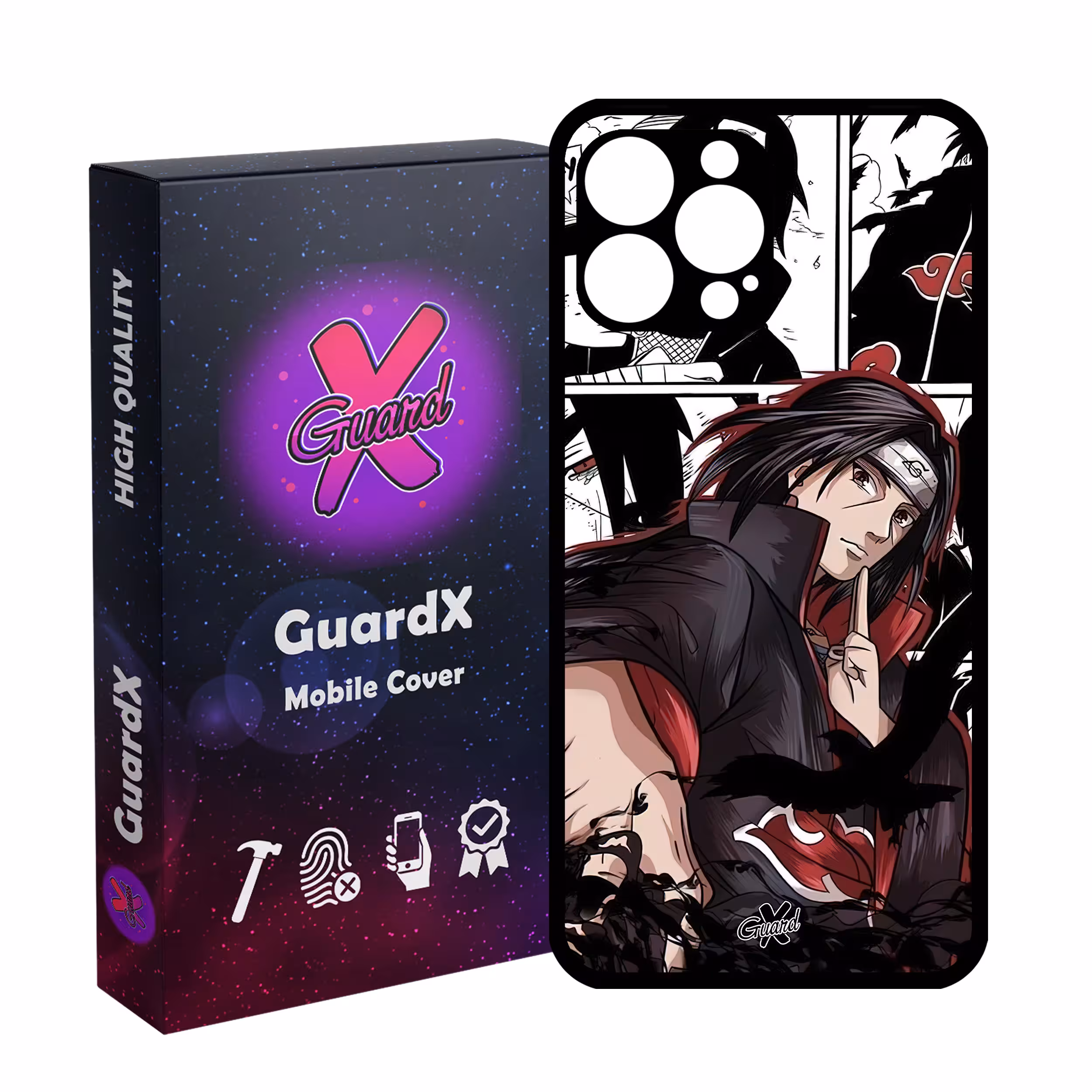 کاور گارد ایکس طرح Itachi Anime مدل Glass10550 مناسب برای گوشی موبایل اپل iPhone 13 Pro Max