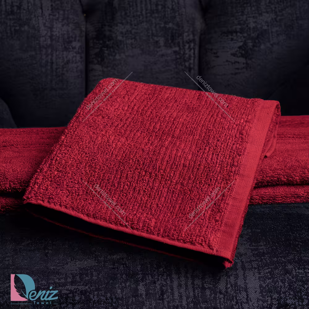 حوله دستی روکو رنگ زرشکی