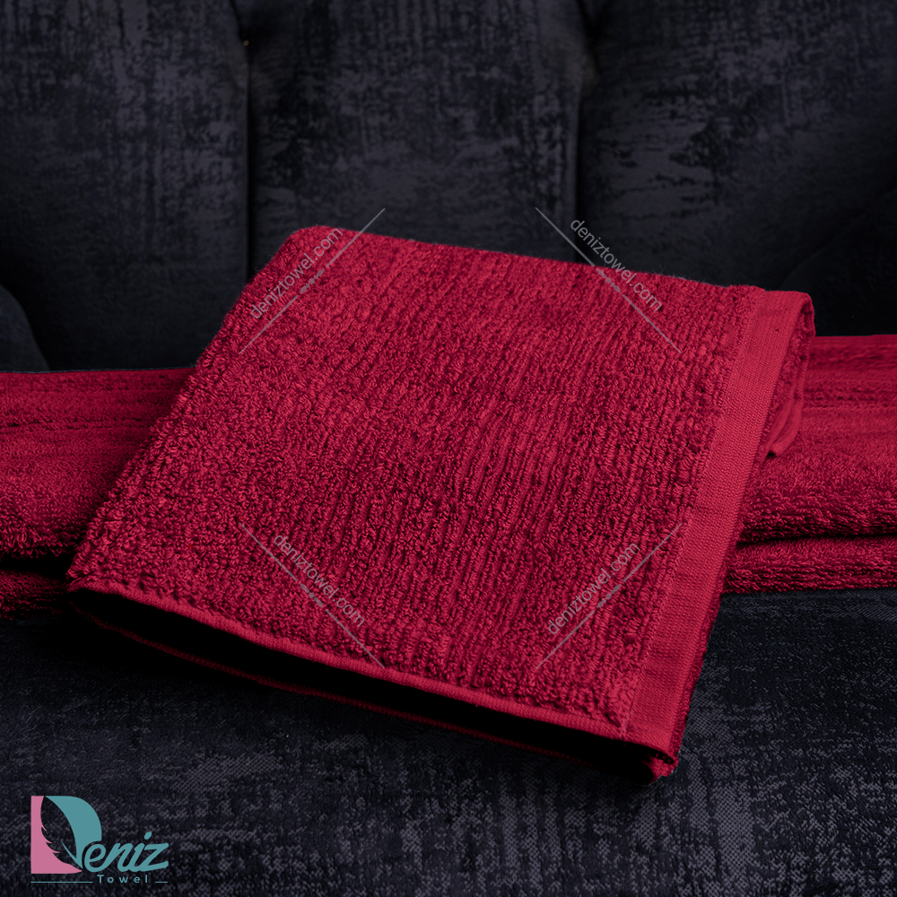 حوله دستی روکو رنگ زرشکی