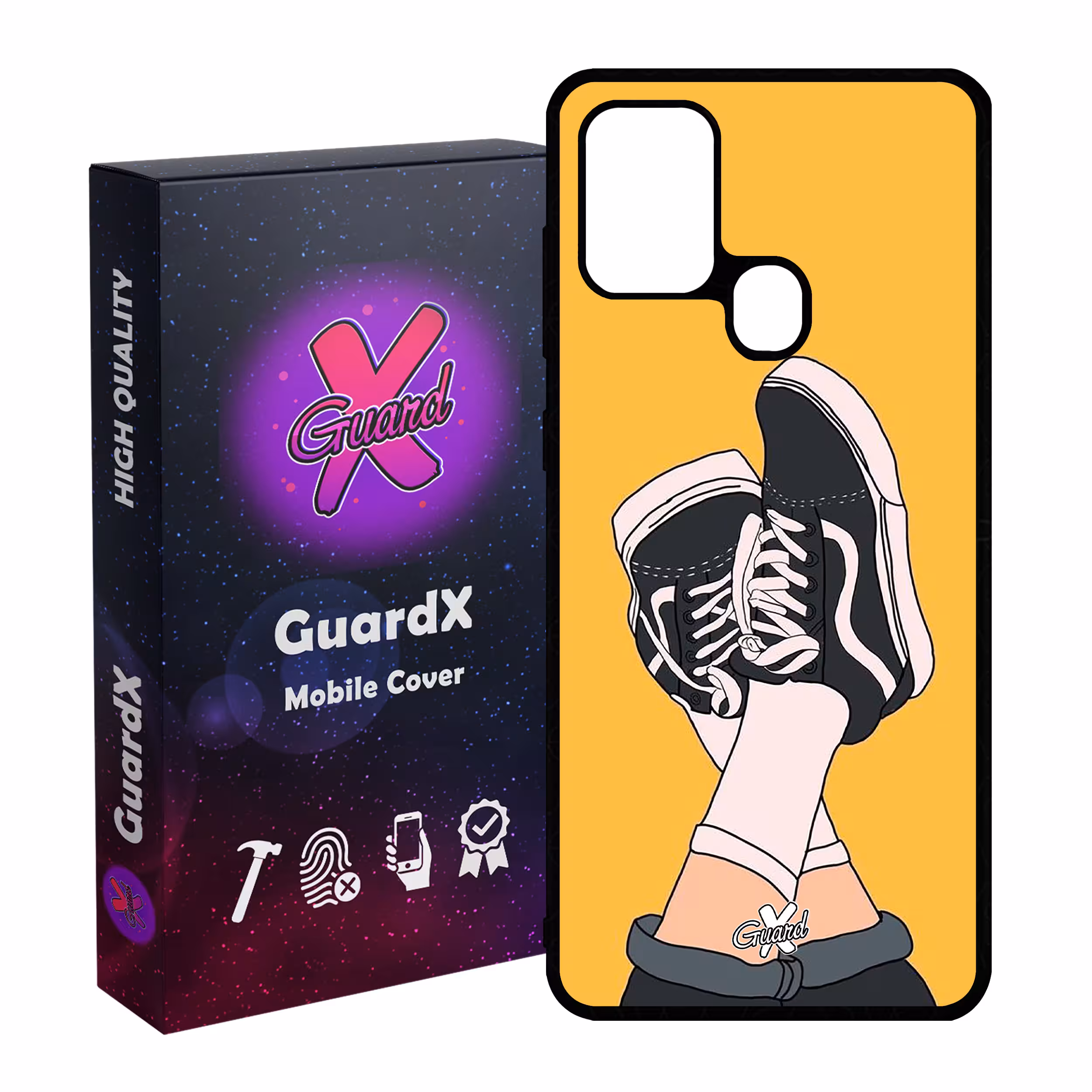 کاور گارد ایکس طرح Shoes مدل Glass10051 مناسب برای گوشی موبایل سامسونگ Galaxy A21s