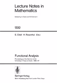 خرید و دانلود نسخه کامل کتاب Functional Analysis: Proceedings of the Seminar at the University of Texas at Austin, 1986–87