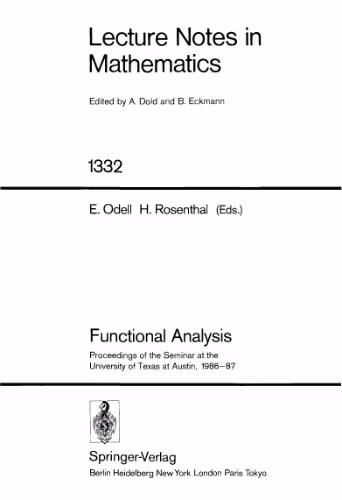 خرید و دانلود نسخه کامل کتاب Functional Analysis: Proceedings of the Seminar at the University of Texas at Austin, 1986–87