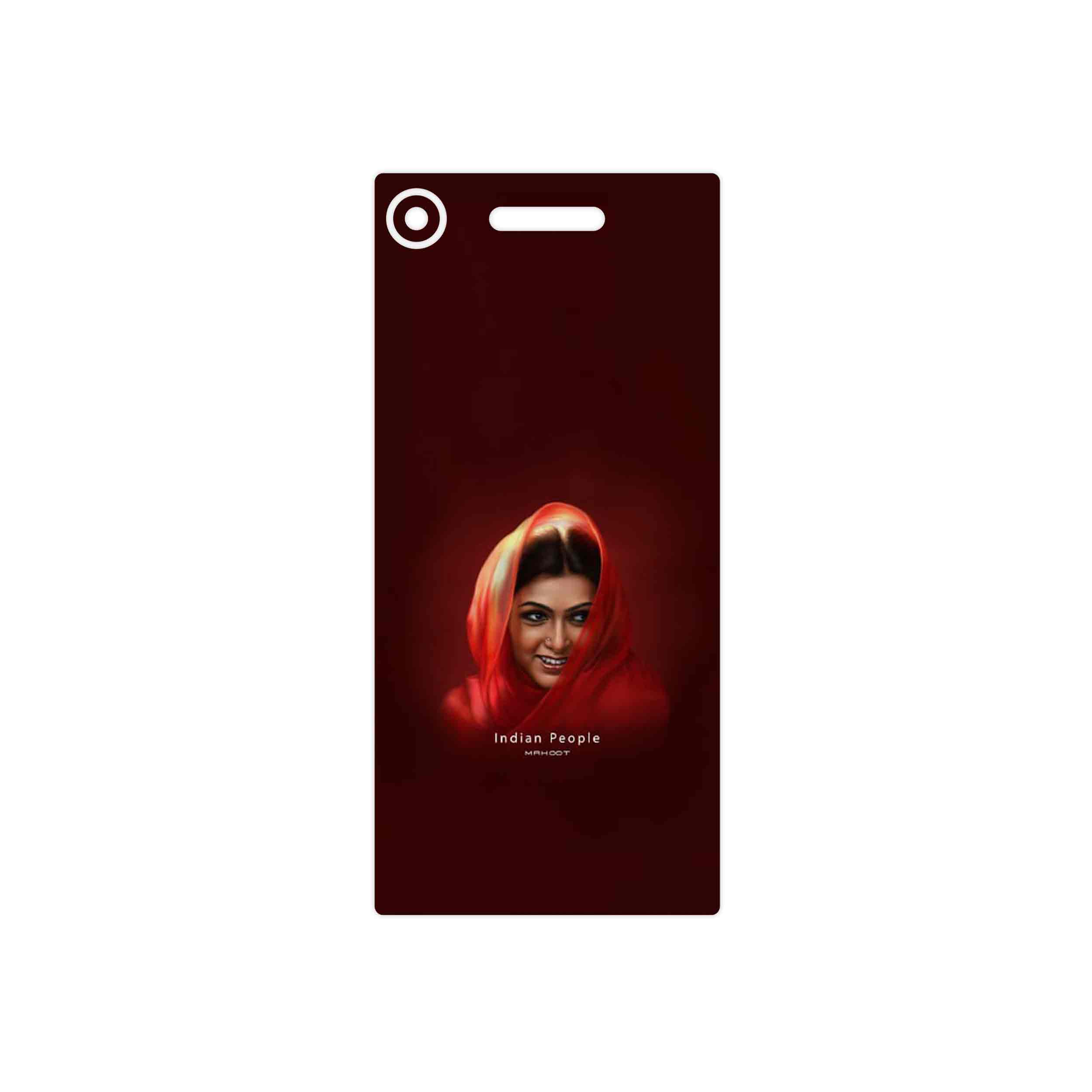 برچسب پوششی ماهوت مدل Portrait of an Indian Woman مناسب برای گوشی موبایل سونی Xperia XZ1
