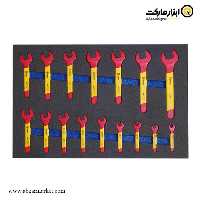 ست آچار یک سر تخت عایق برق فشار قوی بوهر 16 عددی مدل 0200620