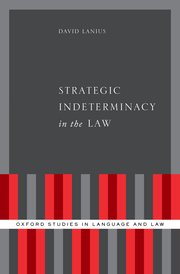 خرید و دانلود نسخه کامل کتاب Strategic Indeterminacy in the Law - Pdf