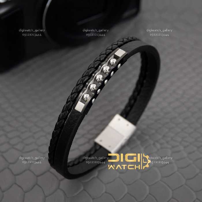 دستبند چرمی 2 دور برند Rolex