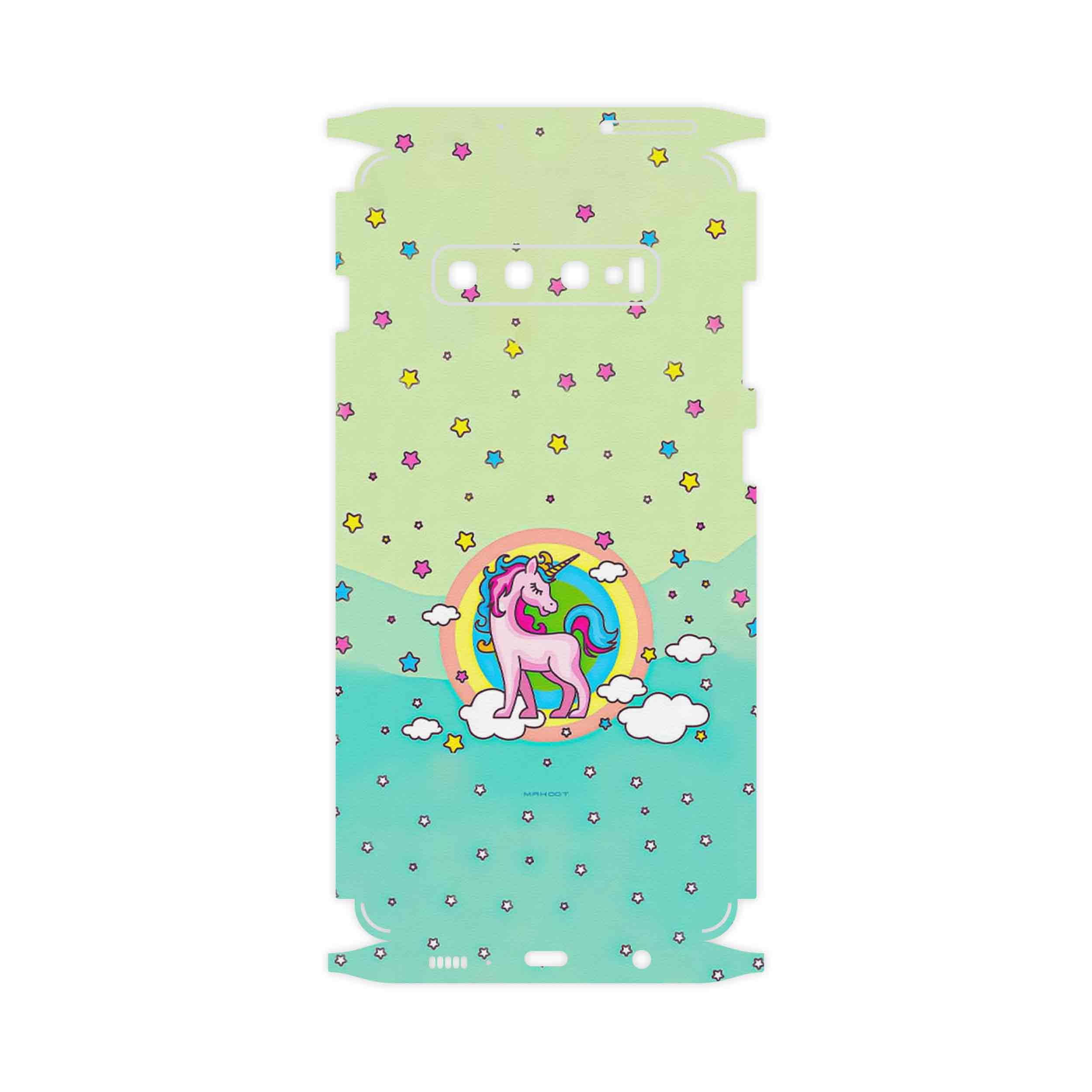 برچسب پوششی ماهوت مدل Rainbow unicorn adventure-FullSkin مناسب برای گوشی موبایل سامسونگ Galaxy S10 Plus