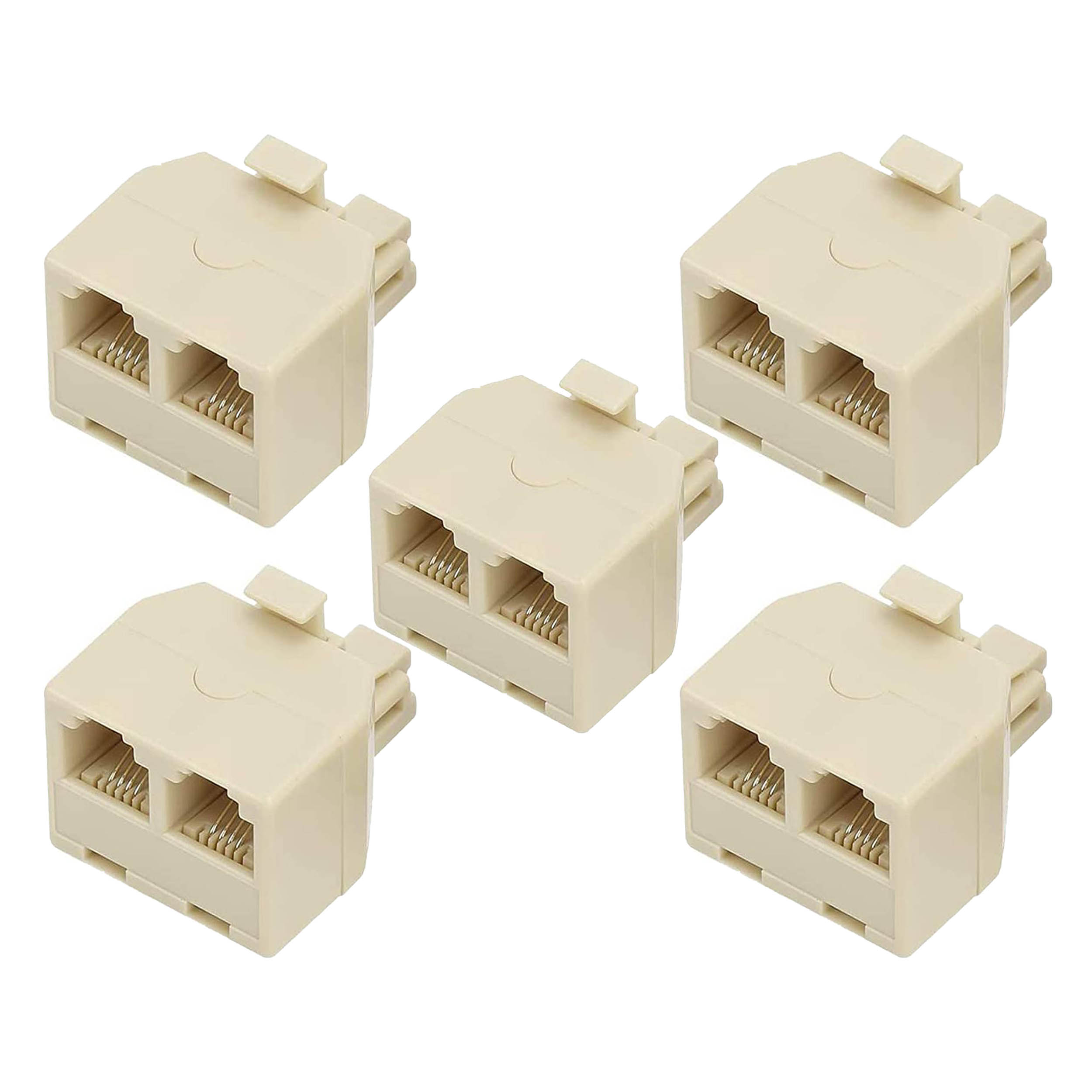 سوکت 1 به 2 تلفن دینیک مدل DIN-1TO2 بسته 5 عددی