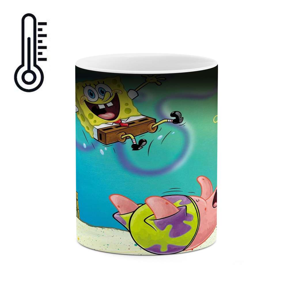 ماگ حرارتی طرح باب اسفنجی و پاتریک مدل mgph14278