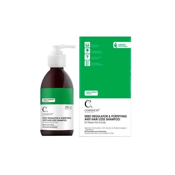 شامپو ضد ریزش موی چرب کازموسپ حجم 250mL