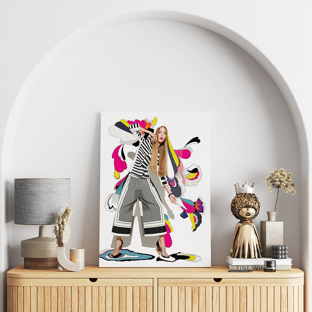 تابلو شاسی مدل دخترانه رنگارنگ کد S130001