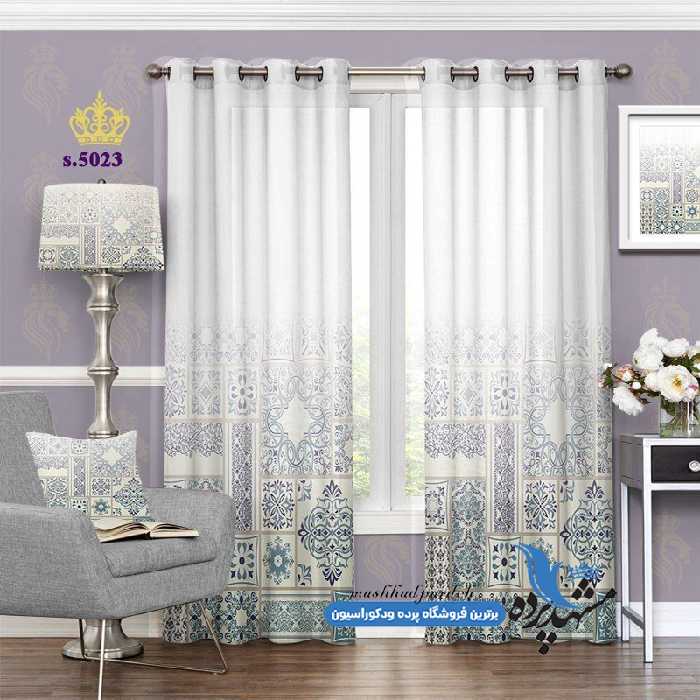 پرده پانچ ساده طرح اسلیمی کد s-5023