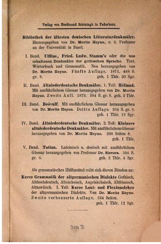 خرید و دانلود نسخه کامل کتاب Kleine altsächsische und altfränkische Grammatik