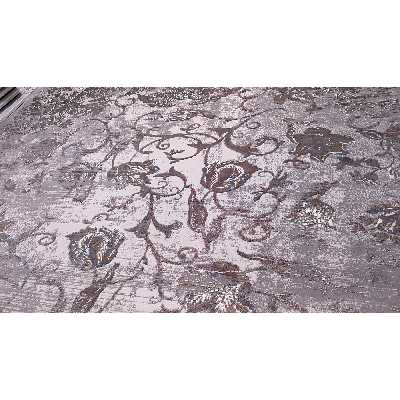 فرش ماشینی زمرد مشهد طرح پتینه کد TA116 زمینه طوسی