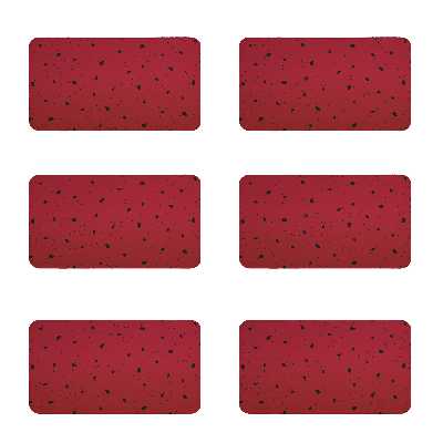 زیربشقابی طرح هندوانه کد 8419 مجموعه 6 عددی