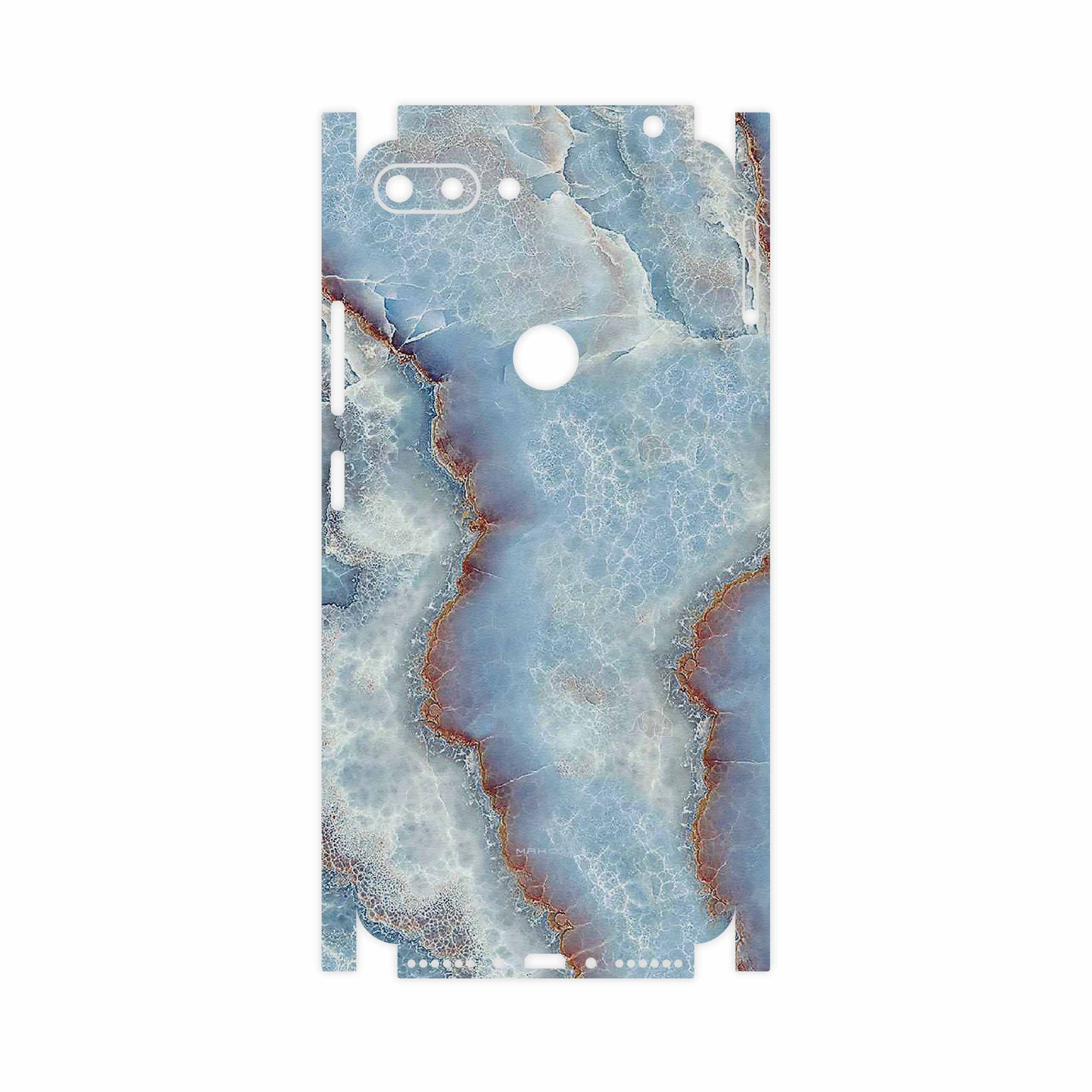 برچسب پوششی ماهوت مدل Blue Ocean Marble-FullSkin مناسب برای گوشی موبایل جی پلاس T10