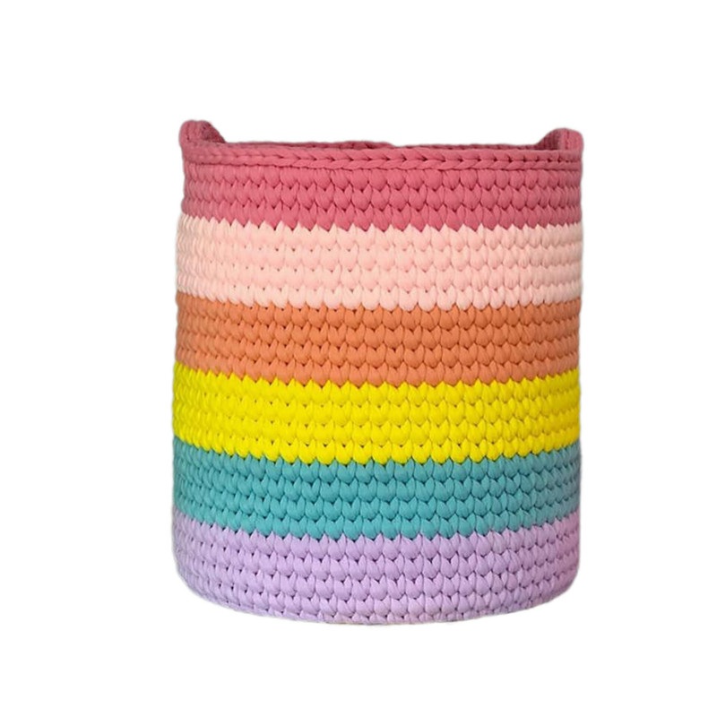 سبد قلاب بافی تریکو‌ طرح سبد اسباب بازی کد 1