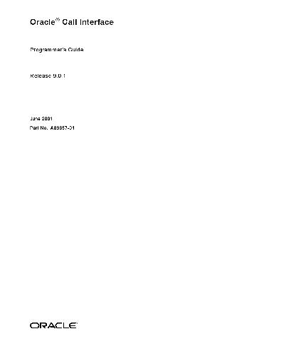 خرید و دانلود نسخه کامل کتاب Oracle Call Interface. Programmer's Guide