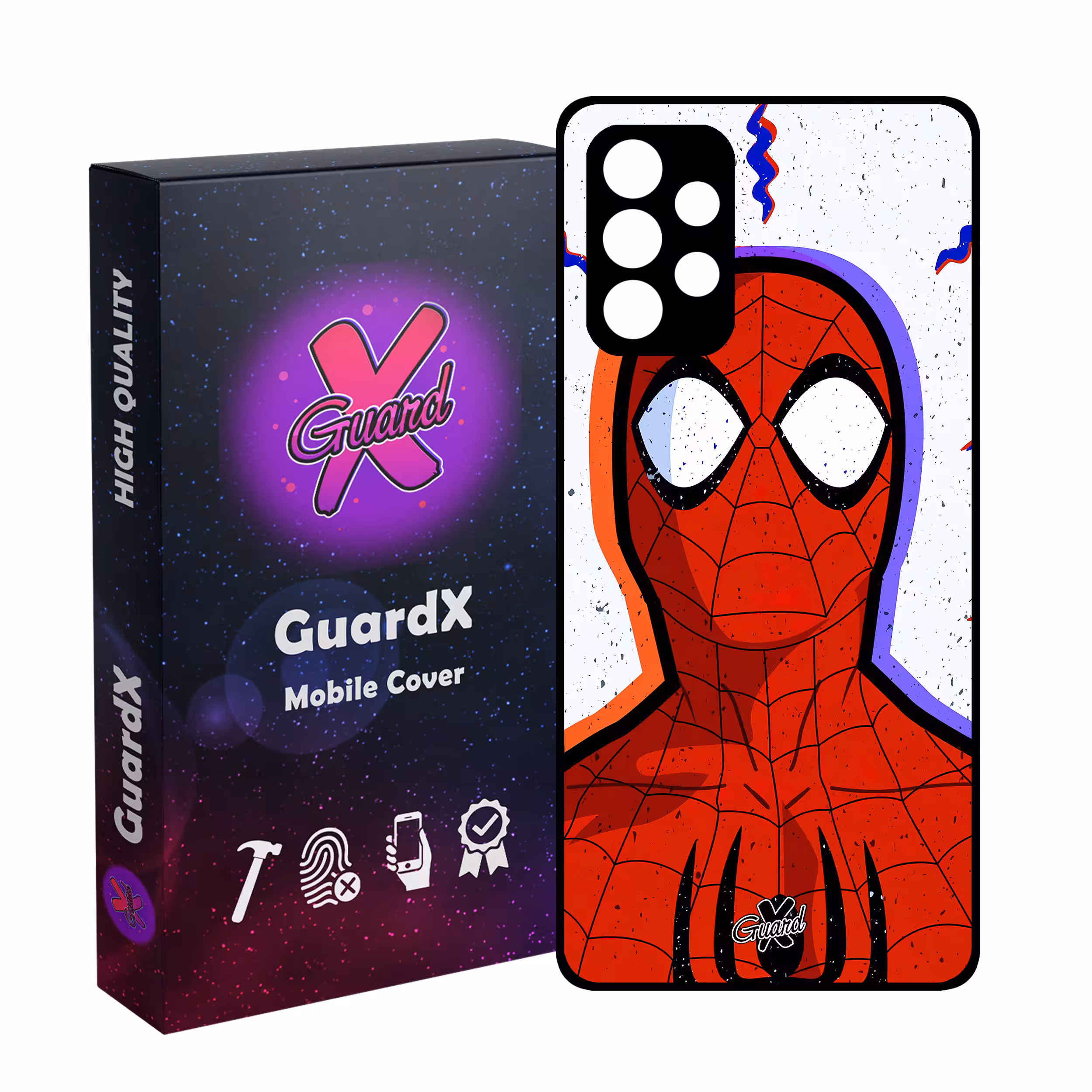 کاور گارد ایکس طرح Spider Man مدل Glass10495 مناسب برای گوشی موبایل سامسونگ Galaxy A52/A52S