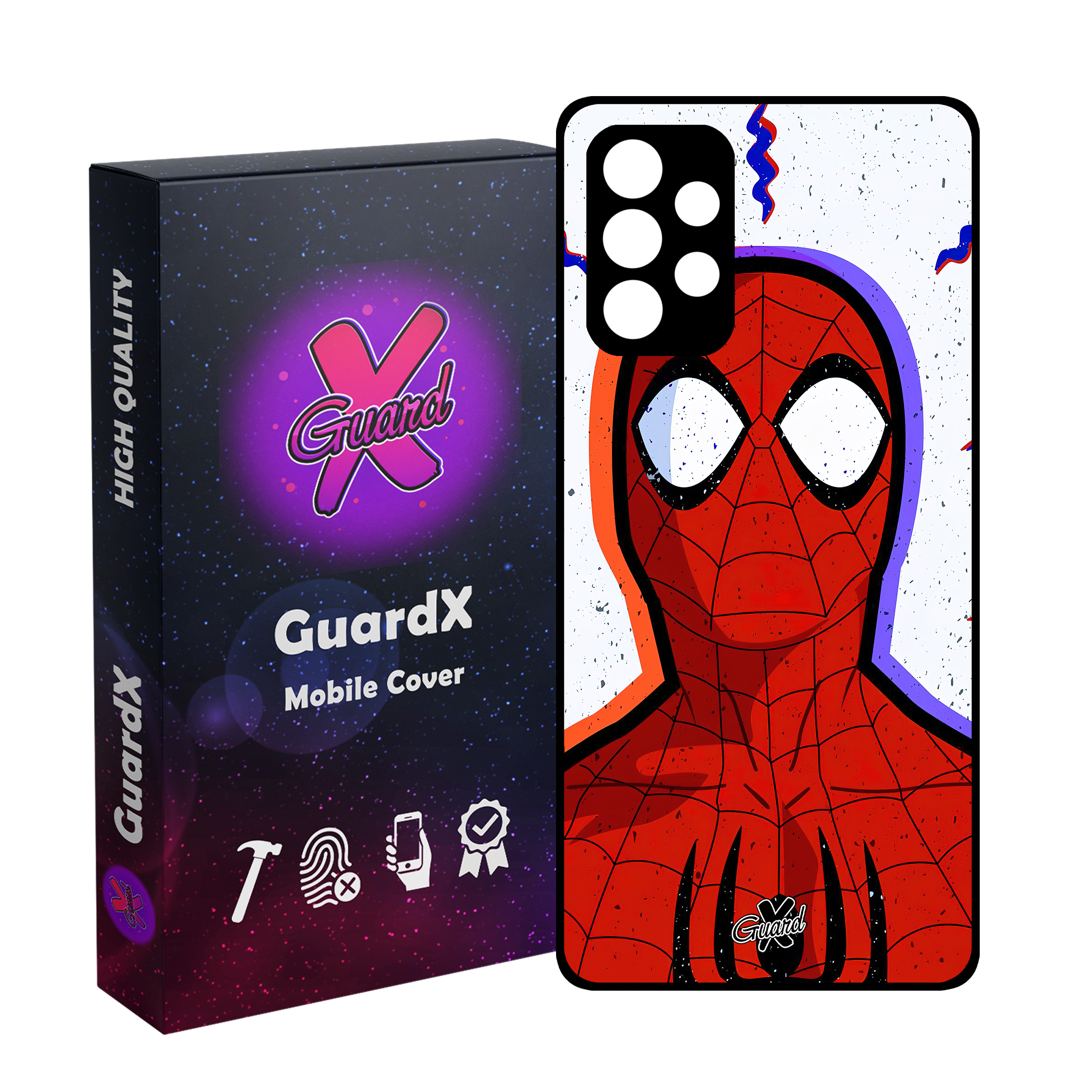 کاور گارد ایکس طرح Spider Man مدل Glass10495 مناسب برای گوشی موبایل سامسونگ Galaxy A52/A52S