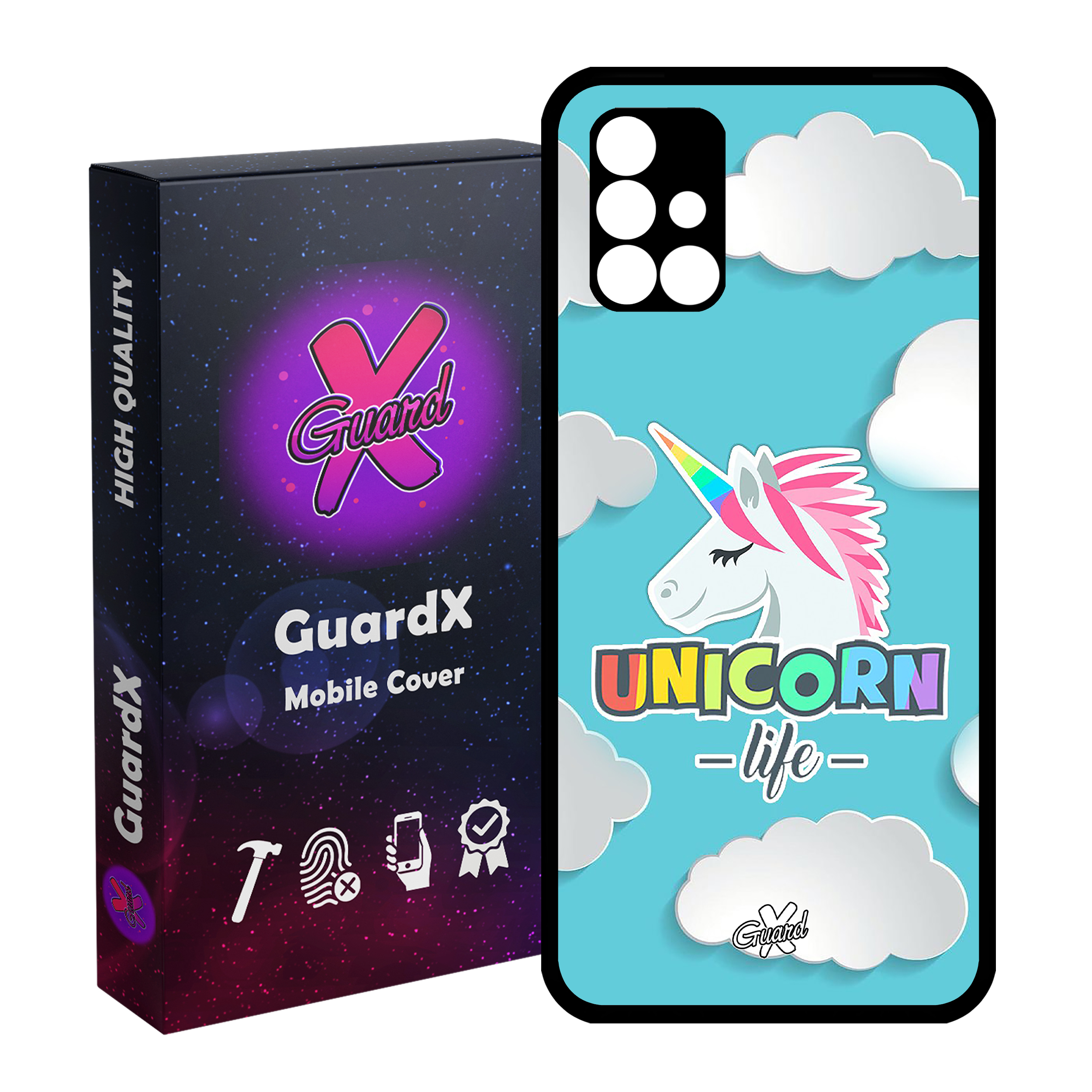 کاور گارد ایکس طرح Unicorn مدل Glass10060 مناسب برای گوشی موبایل سامسونگ Galaxy A51 5G
