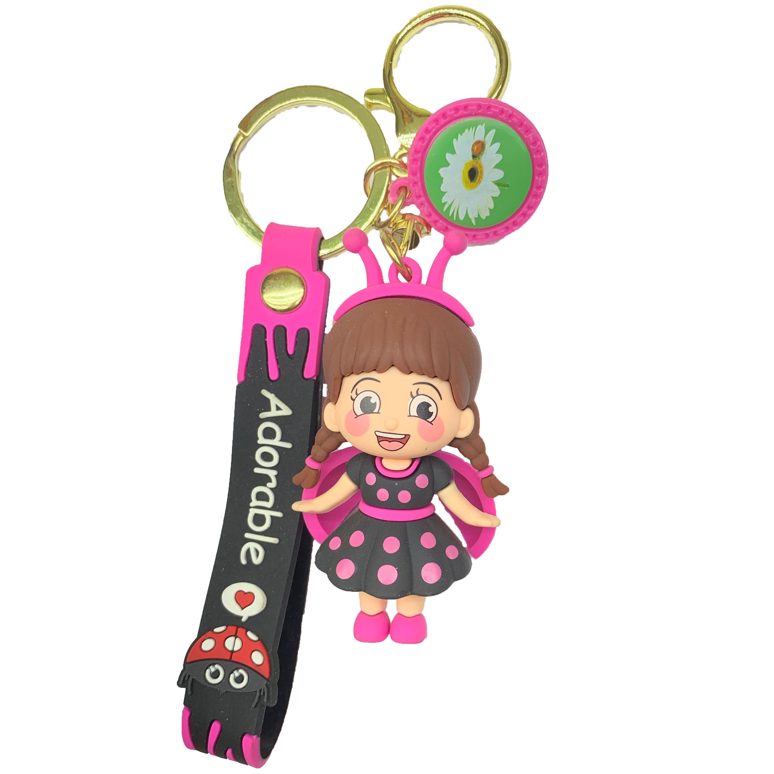 جاکلیدی مدل سیلیکونی دختر طرح کفشدوزک