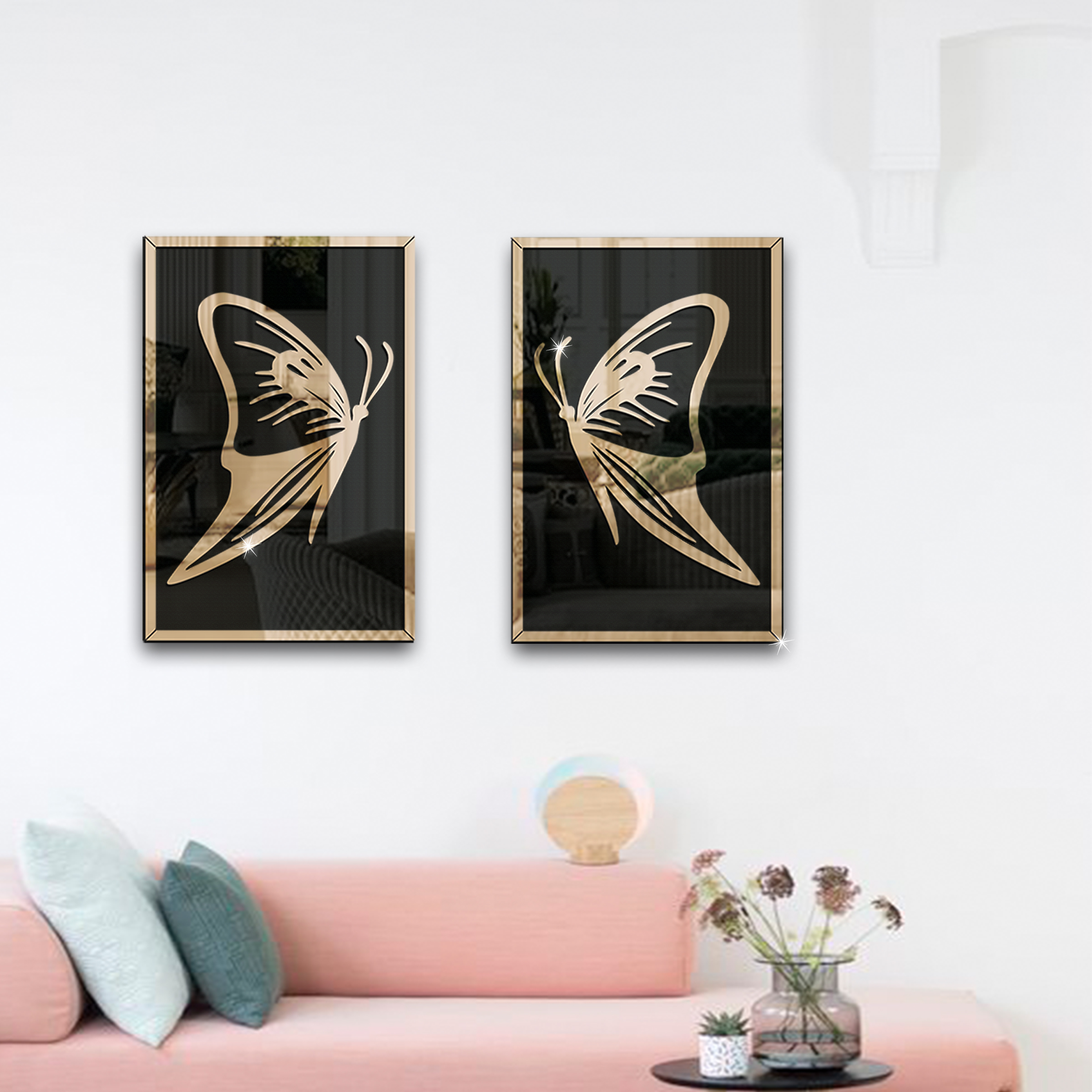 تابلو آتریکس مدل پروانه کد P002 مجموعه 2 عددی