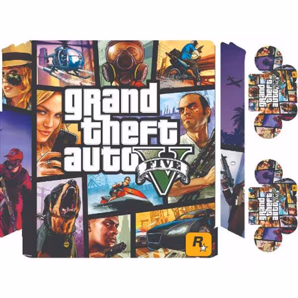 برچسب کنسول پلی استیشن 4 مدل GTA