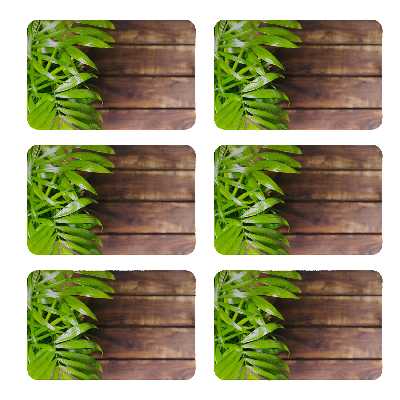 زیربشقابی طرح برگ کد 8111 بسته 6 عددی